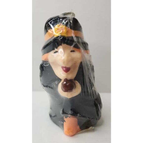 Vintage East West Dist. Co. Witch Halloween Candle New 3.25" SKU H35 - Picture 1 of 7
